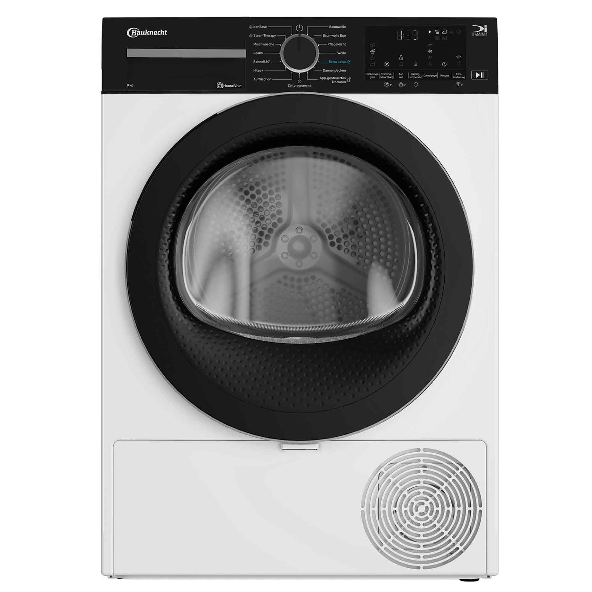 BAUKNECHT Wärmepumpentrockner BD IS 8C WBS, IronEase – Bügelfrei auf Knopfdruck