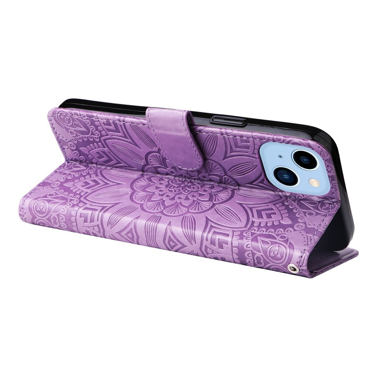 König Design Handyhülle Apple iPhone 14, Schutzhülle Schutztasche Case Cover Etuis Wallet Klapptasche Bookstyle