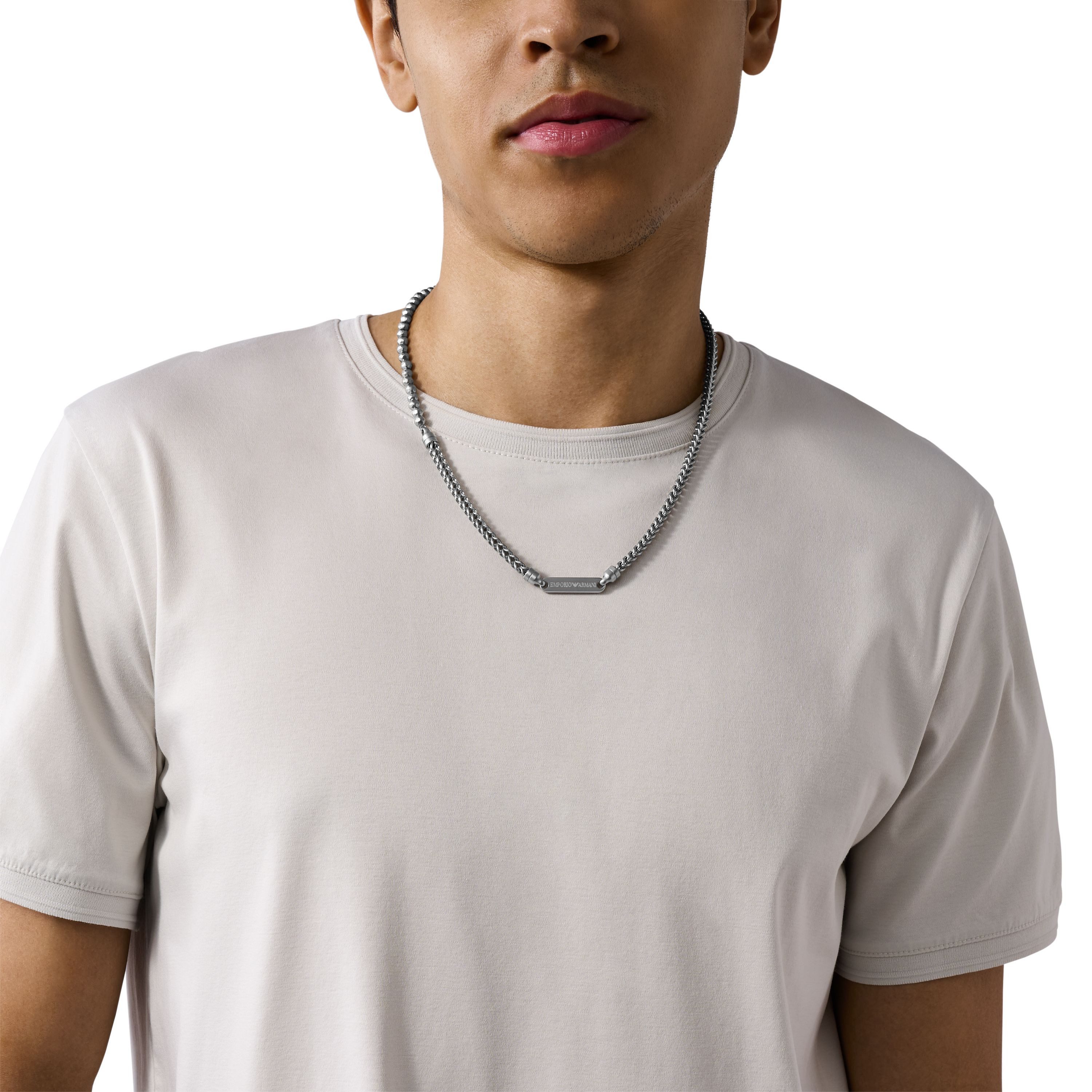 Emporio Armani Kette ohne Anhänger Schmuck Geschenk Edelstahl