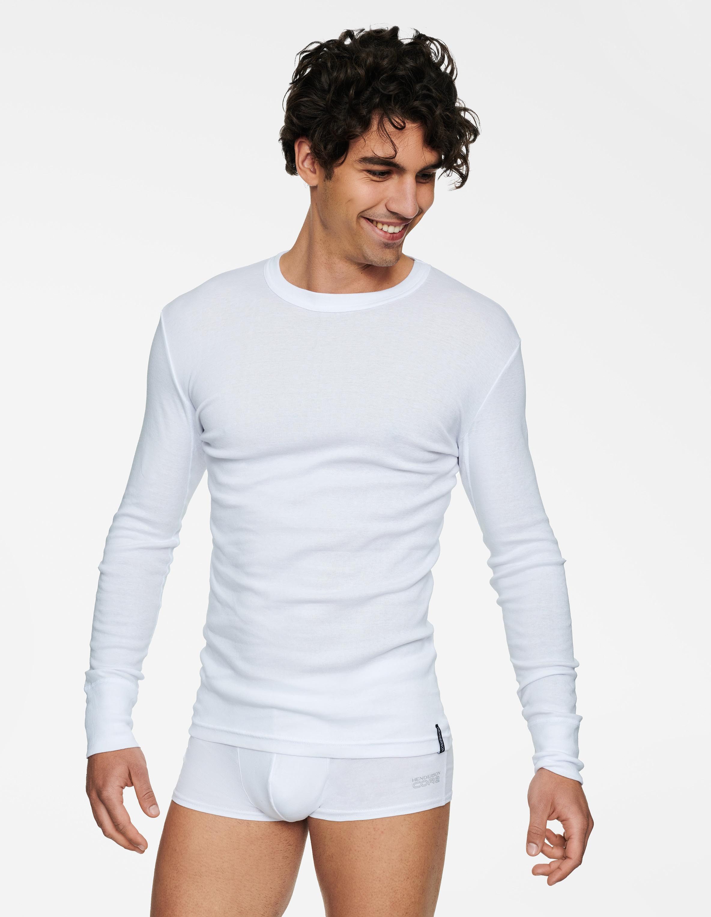 Henderson T-Shirt Baumwoll-Langarmshirt mit Rundhals, BT-104