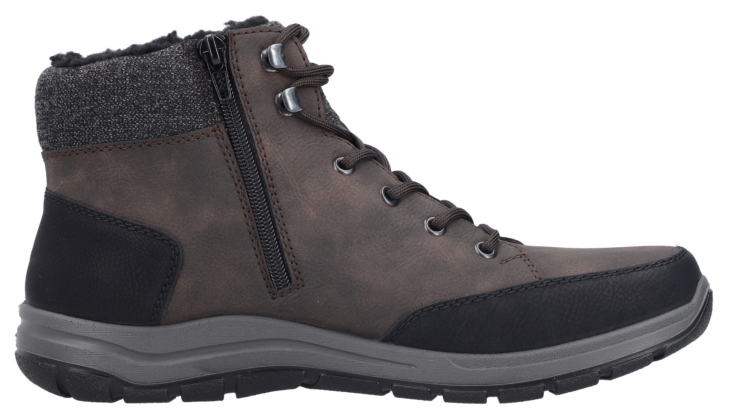 Rieker Winterboots, Schnürboots, Outdoorschuh mit praktischem Innenreißverschluss