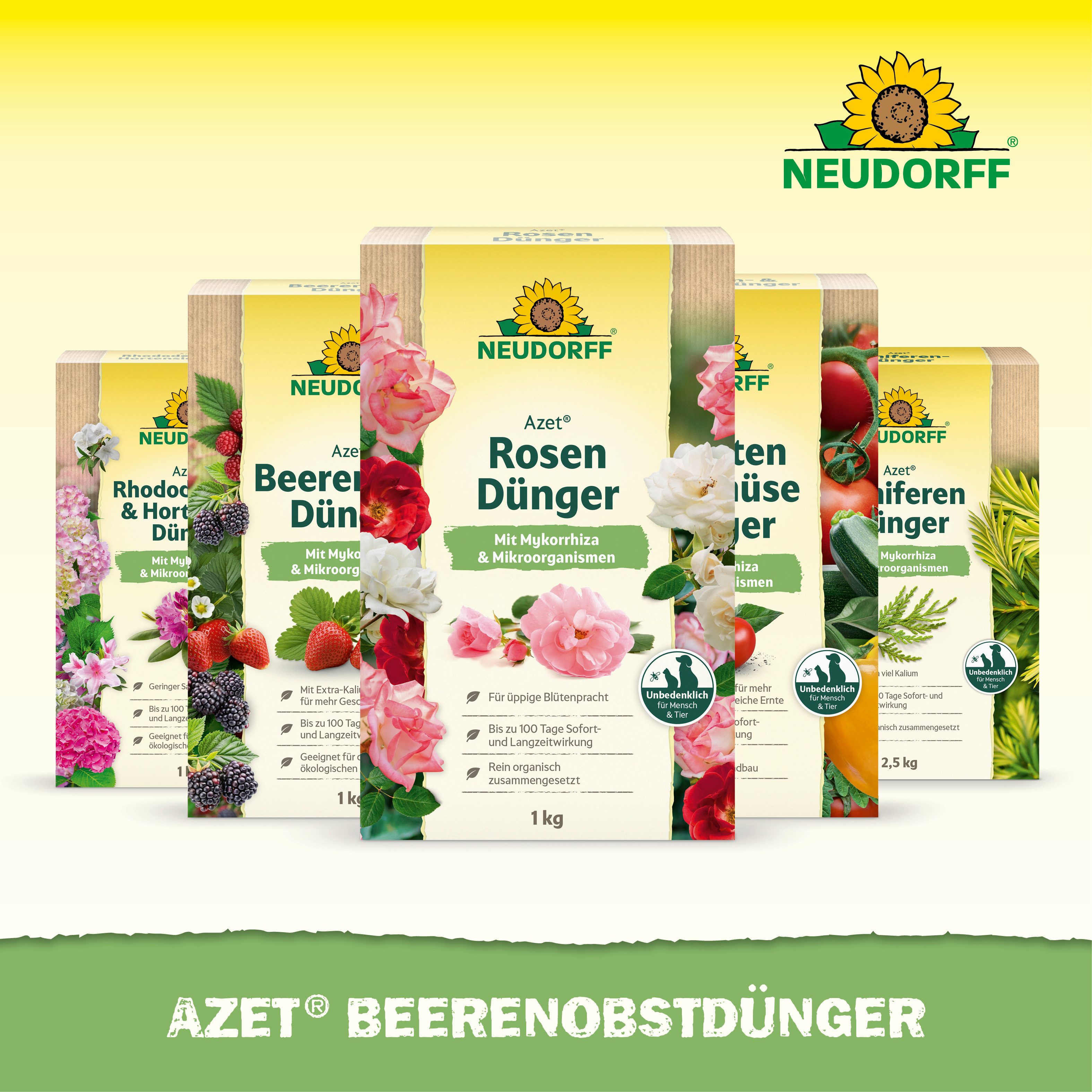 Neudorff Obstdünger Azet Beeren- & ObstDünger 2,5 kg, organischer Langzeitdünger mit Sofort- & Langzeitwirkung, Himbeer & Erdbeer Dünger aus natürlichen Rohstof – Bild 5 von 5