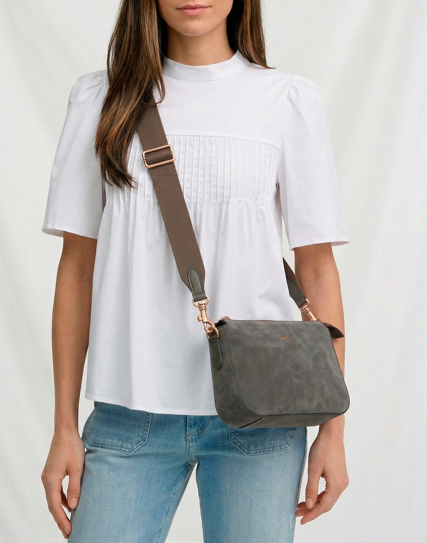 JOOP! Schultertasche sofista dolce jasmina shoulderbag shz, Damen Umhängetasche mit Logoschriftzug