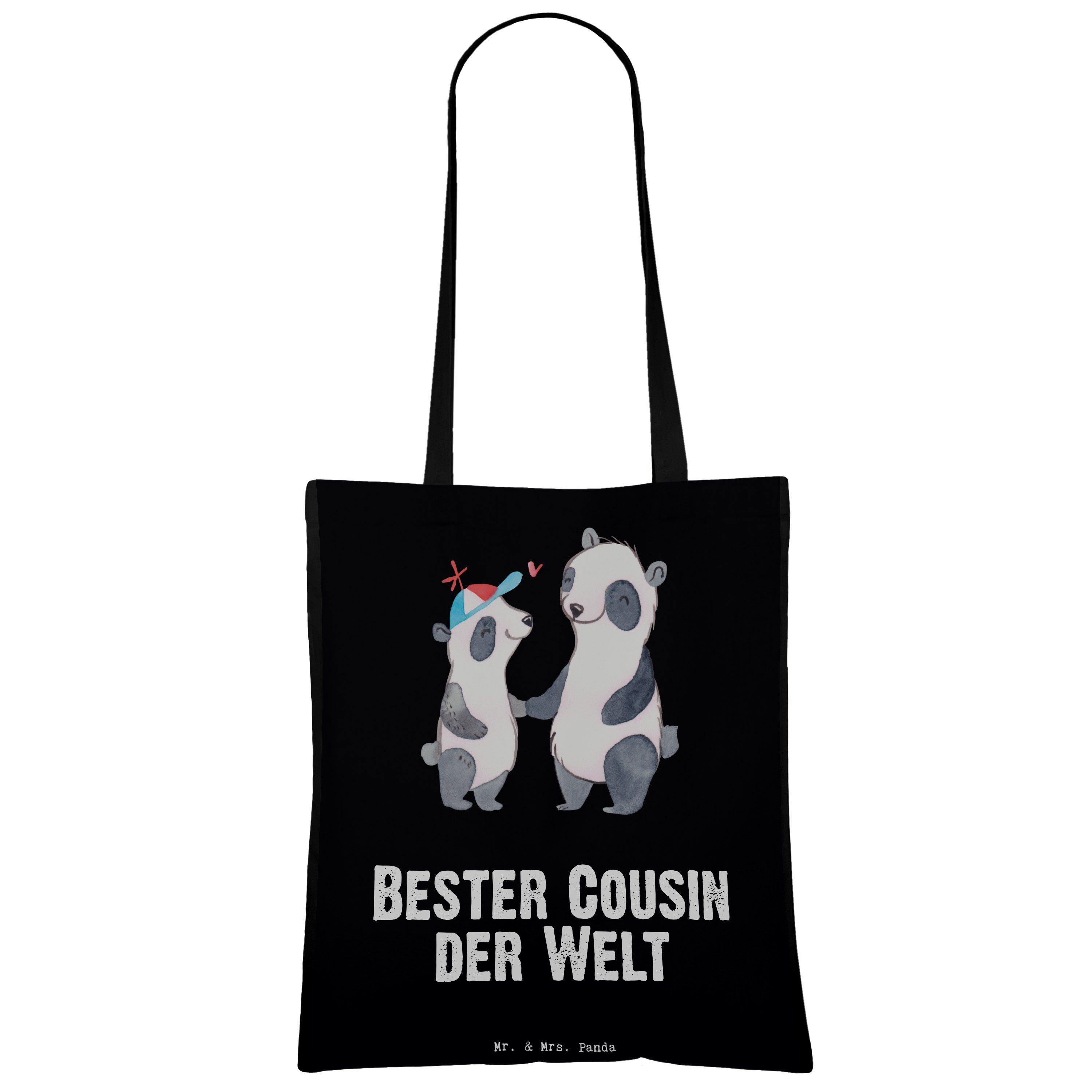 (1-tlg) & Danke, Welt Geschenk, Mr. Cousin Schwarz - Geschenktip Mrs. Tragetasche Panda der - Bester Panda