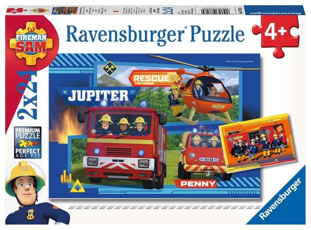 Ravensburger Puzzle Kinderpuzzle Wasser Marsch Sam 2 x 24 Teile, 2 Puzzleteile