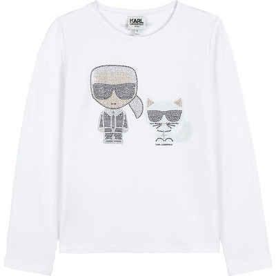 KARL LAGERFELD Langarmshirt Karl Lagerfeld Langarmshirt mit Strasssteinen