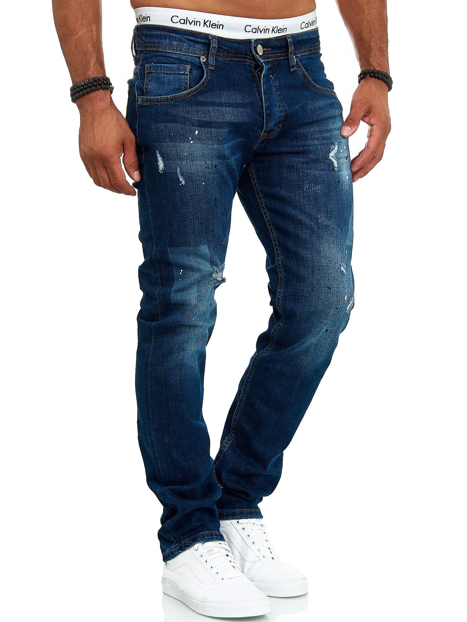 Designerjeans OneRedox 711 Casual Freizeit 1-tlg) Business Straight-Jeans Blau Bootcut, (Jeanshose J-700C