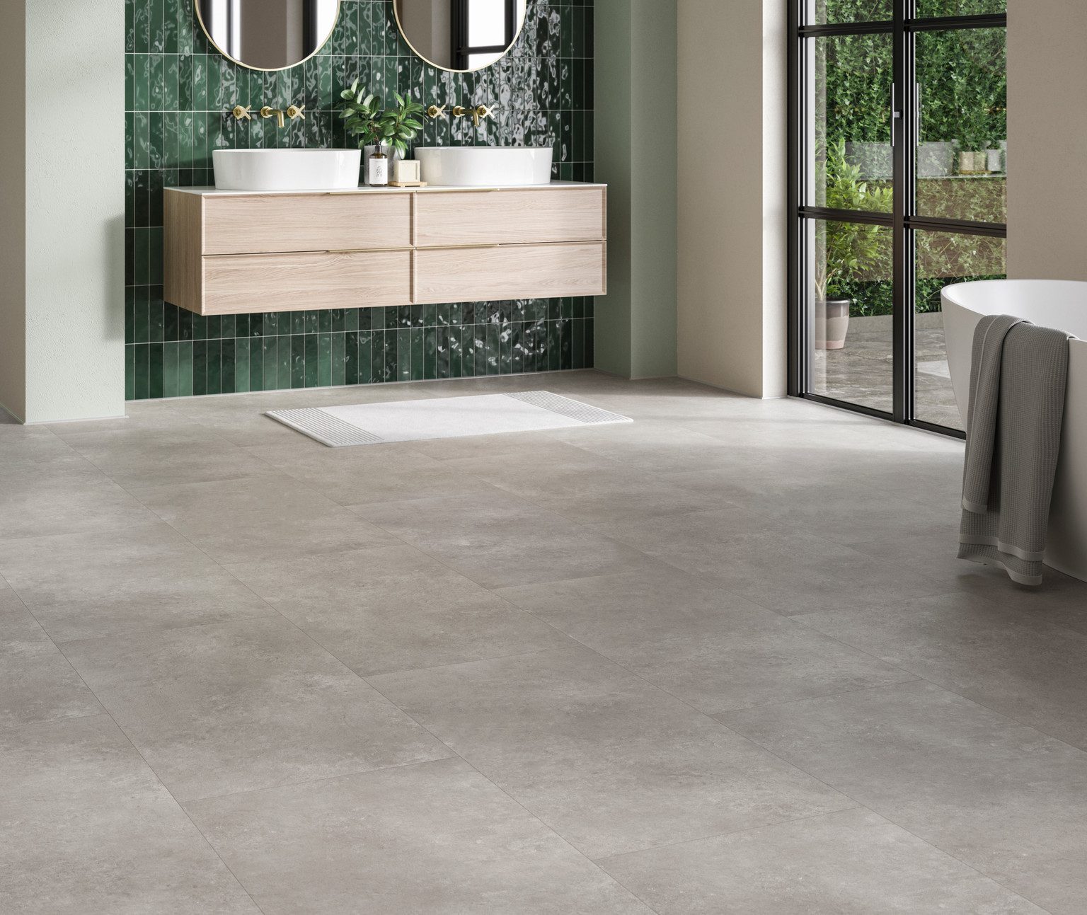 PARADOR Vinylboden PARADOR PARADOR Vinyl Trendtime 5 Fliese, 914 x 457 x 6 mm, ca. 0,55 mm NS, NKL 23/33, mit Fase, inkl. Trittscha