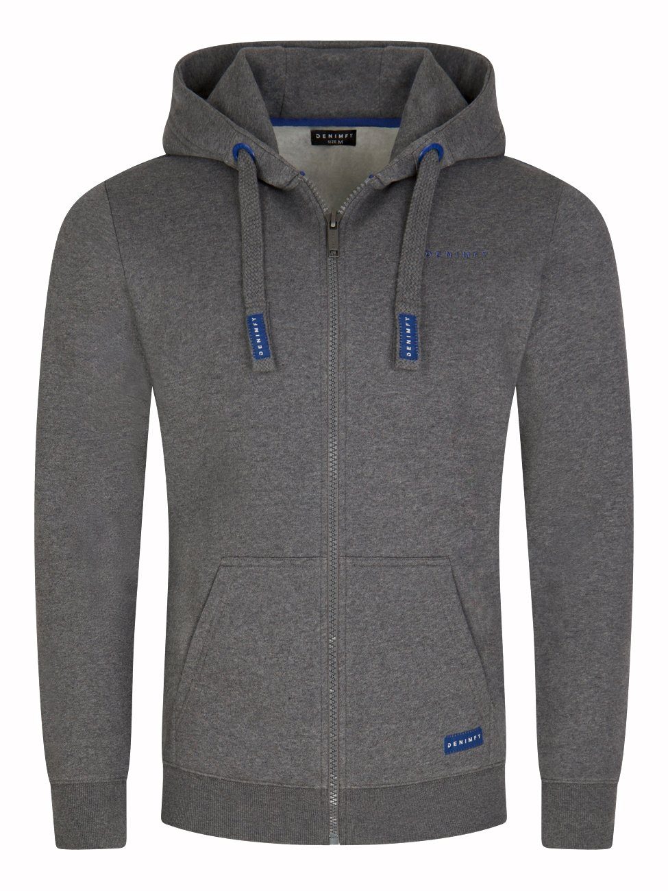 DENIMFY Kapuzensweatjacke Herren Sweatjacke DFLeo Regular Fit Hoodie mit Kängurutasche