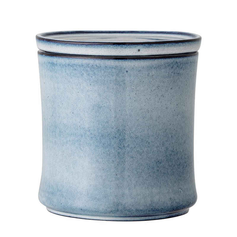 Bloomingville Aufbewahrungsdose Sandrine Gefäß mit Deckel, blau 1,4L Keramik dänisches Design