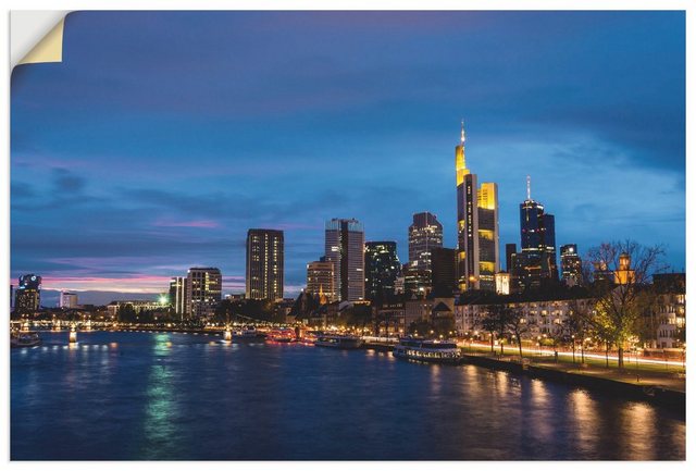 Artland Wandbild »Frankfurt Skyline«, Deutschland (1 Stück), in vielen Größen & Produktarten - Alubild / Outdoorbild für den Außenbereich, Leinwandbild, Poster, Wandaufkleber / Wandtattoo auch für Badezimmer geeignet-Otto