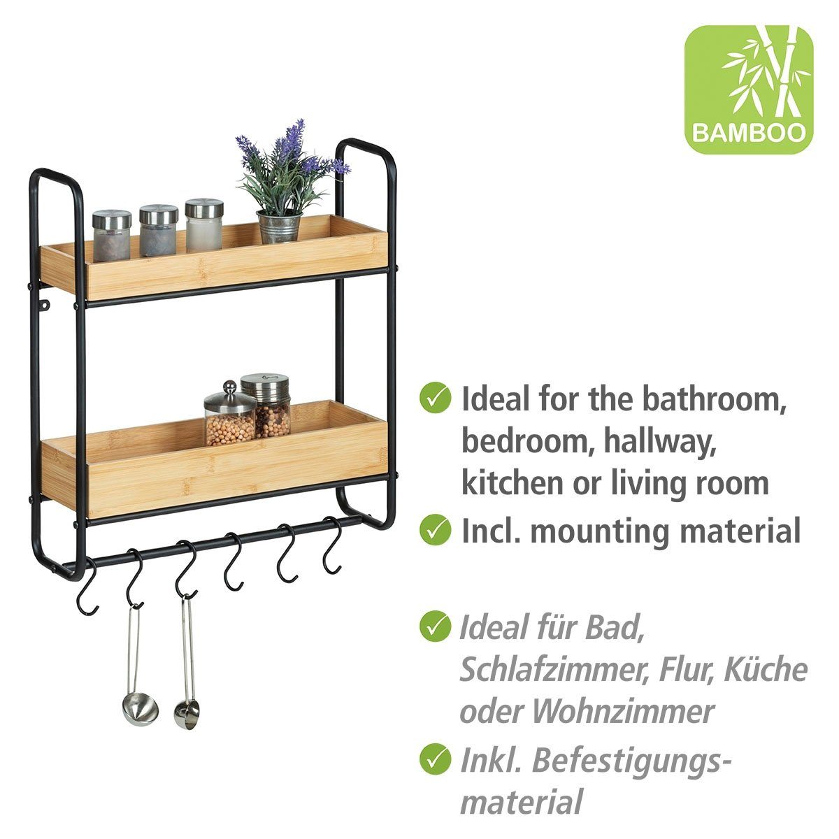 WENKO Wandregal 2 Loft, Etagen