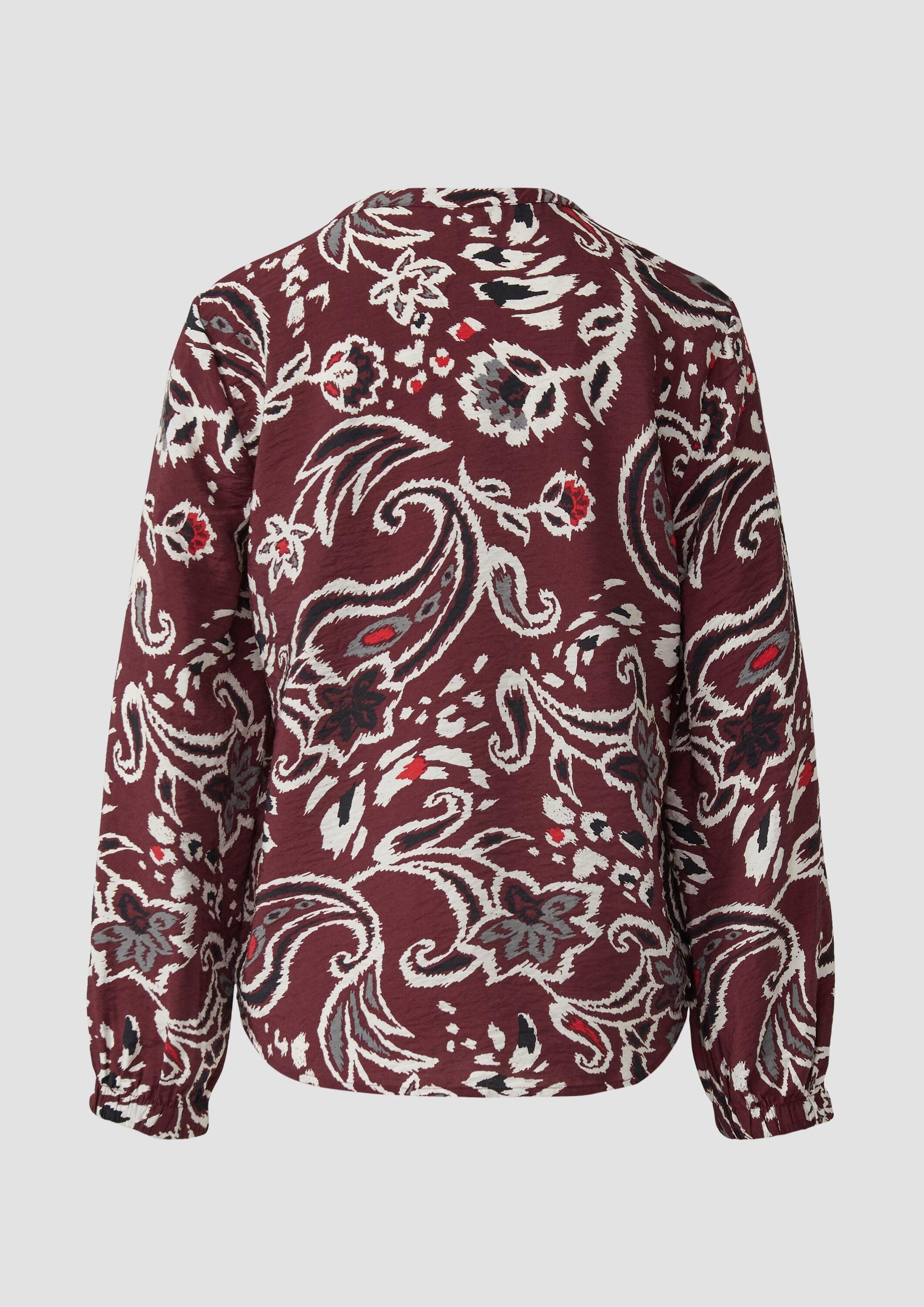 s.Oliver Langarmbluse Bluse Strukturierte Viskosemix-Bluse mit günstig online kaufen
