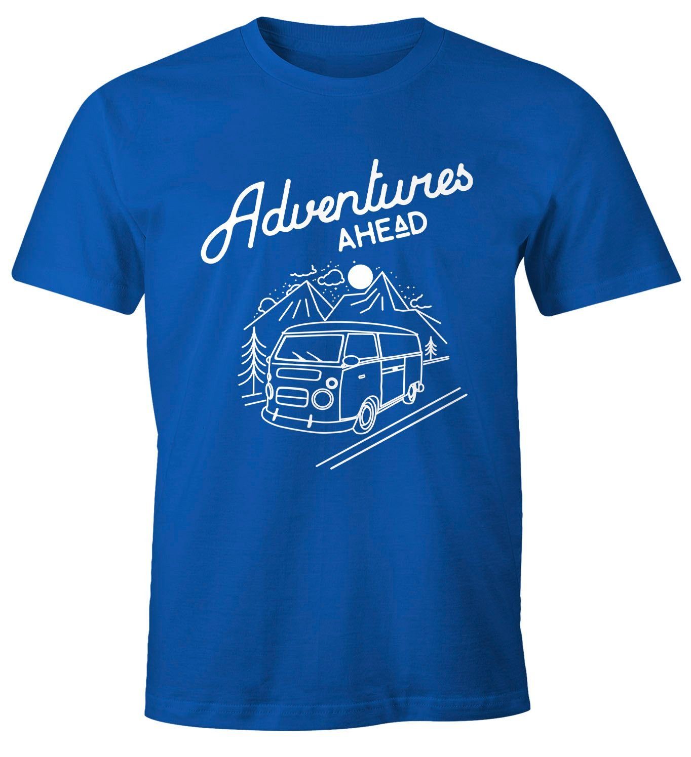 MoonWorks Print-Shirt Herren T-Shirt Bus Retro günstig online kaufen