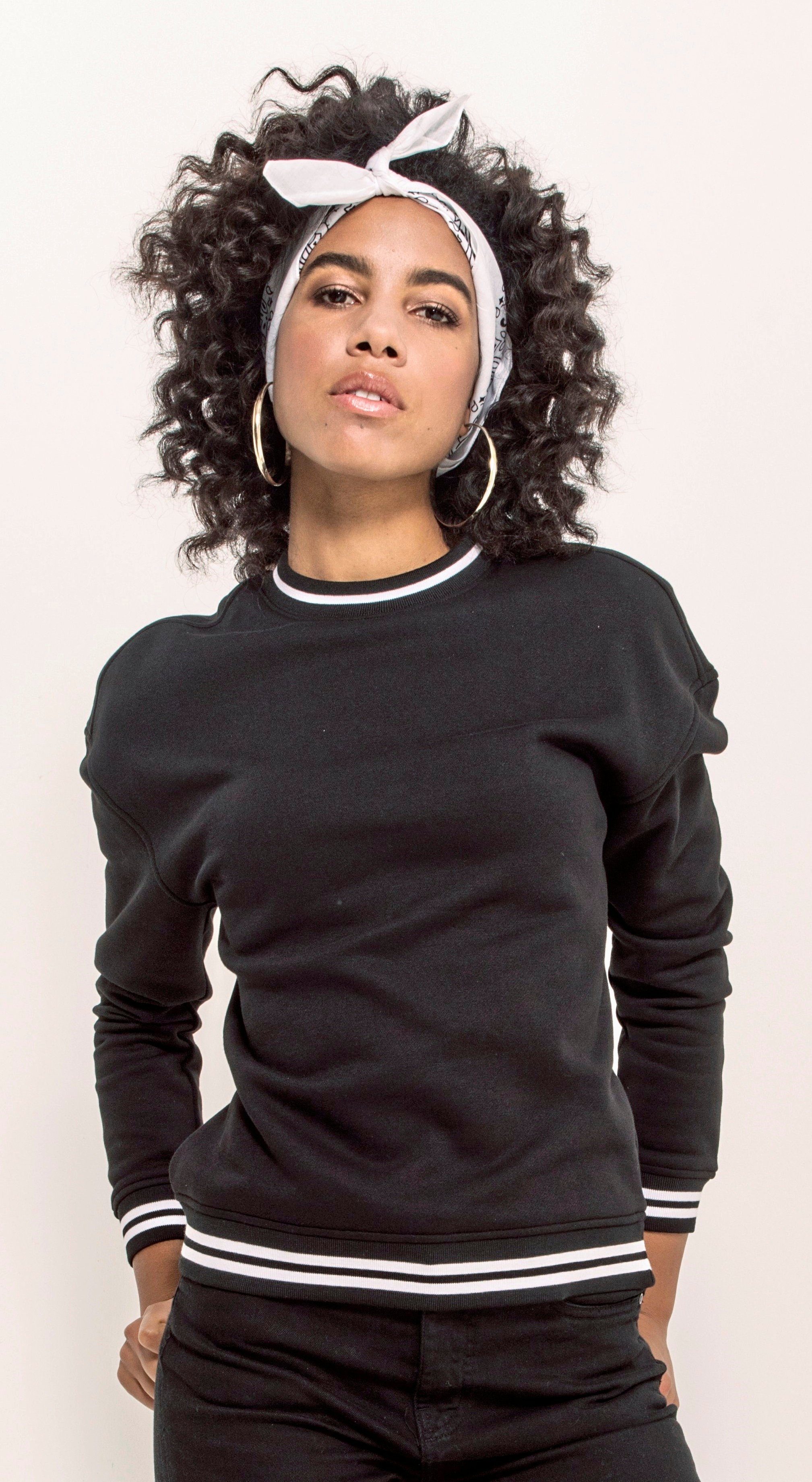 Sweater Damen in schwarz 5XL / Your Build Crewneck bis Sweatshirt XS Optik Brand Mädchen College