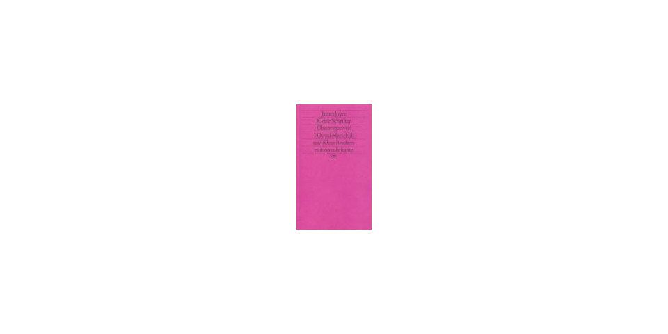 Suhrkamp Verlag Tagebuch Kleine Schriften