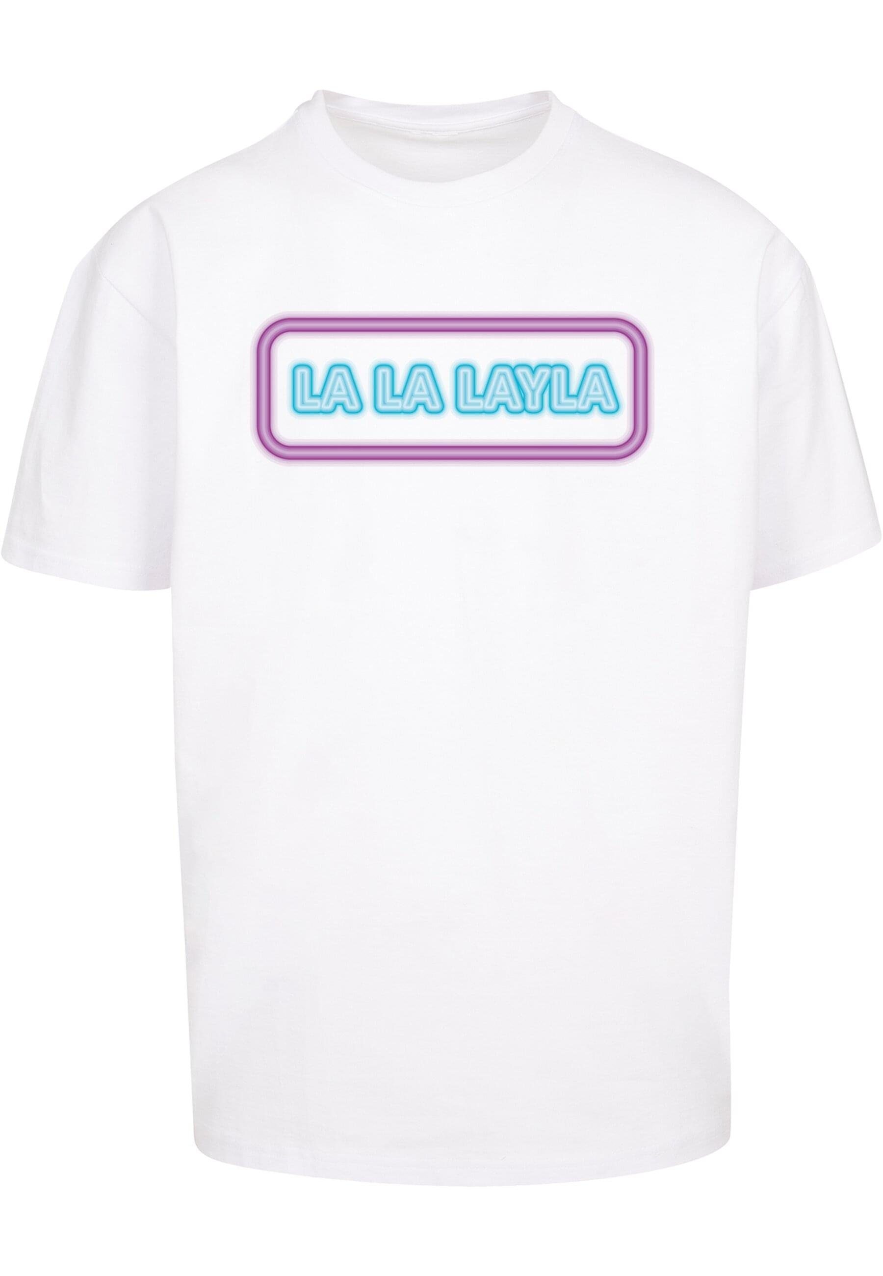 Merchcode T-Shirt Herren LA LA LAYLA Oversize Tee (1-tlg) white