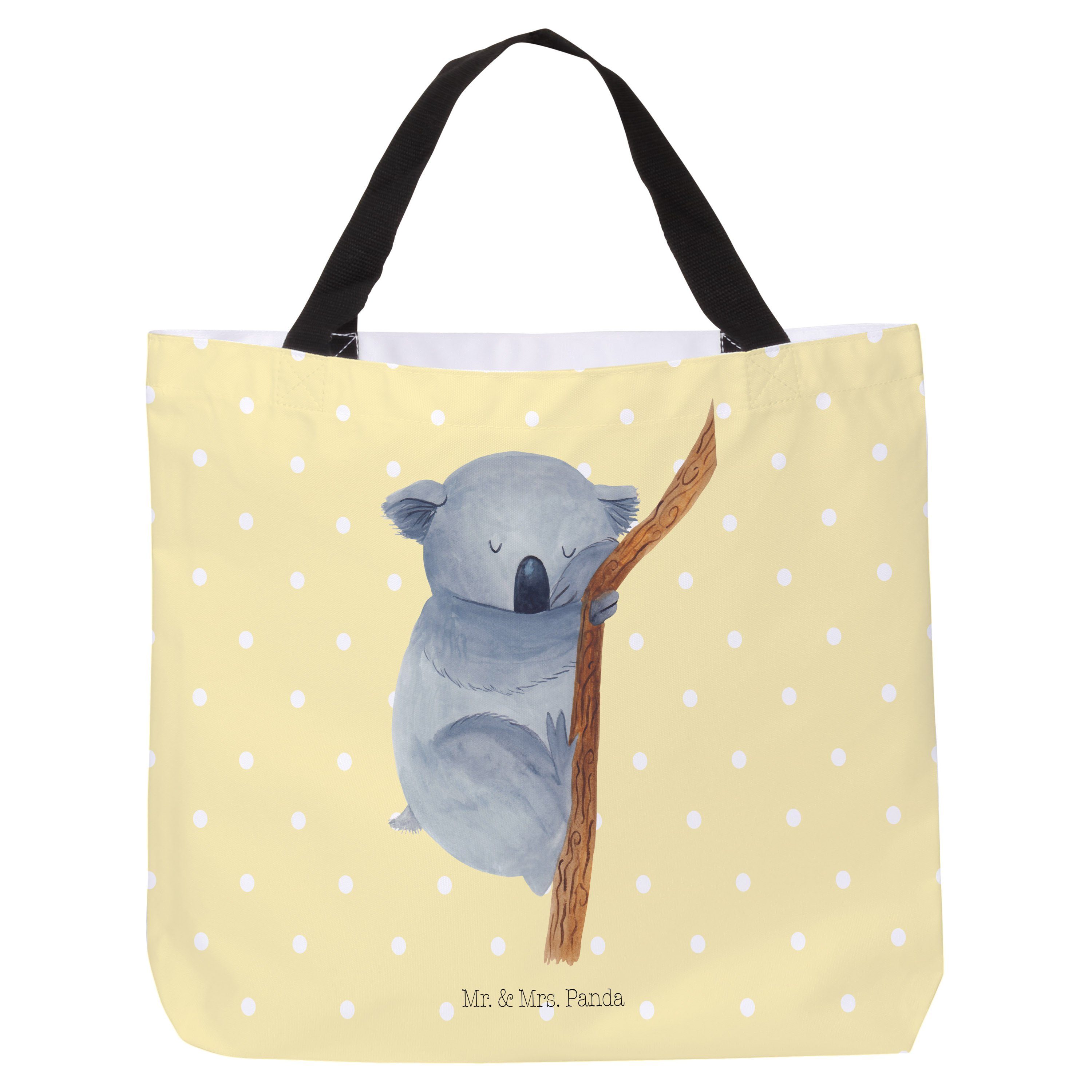 Sprüche, - Panda - Koalabär Mr. Geschenk, (1-tlg) Mrs. Gelb Shopper Schu & lustige Pastell Tiermotive,