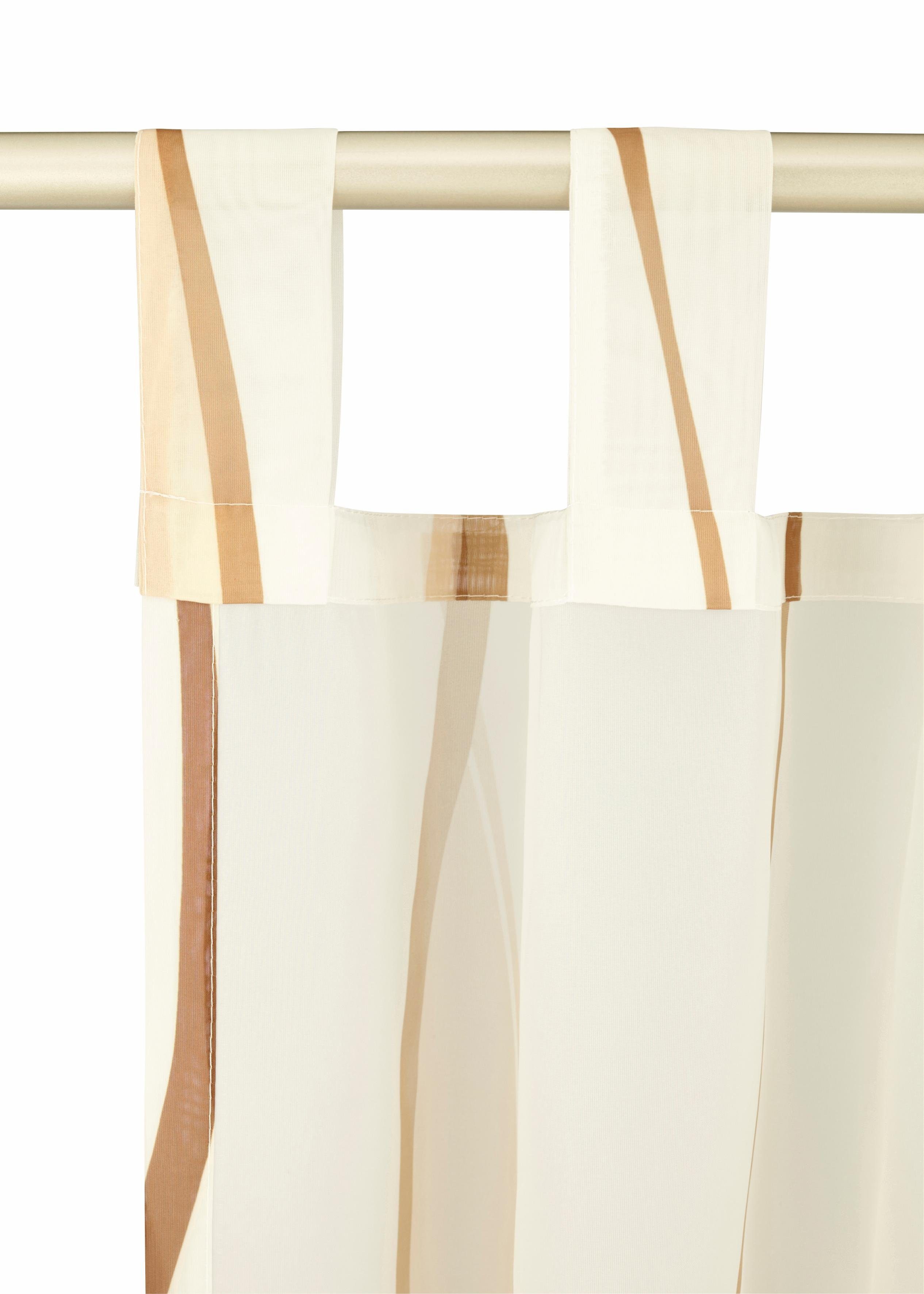 OTTO home Gardine DIMONA (2 St), Schlaufen, transparent, Voile, 2-er Set, Voile, Polyester, Wellen