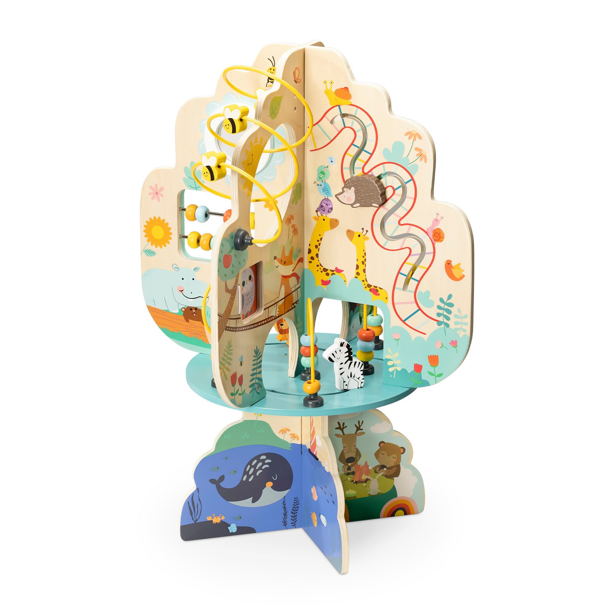 Lernspielzeug Motorik Spieltisch ab 18 Monate - Holz Spielzeug - Activity Tree