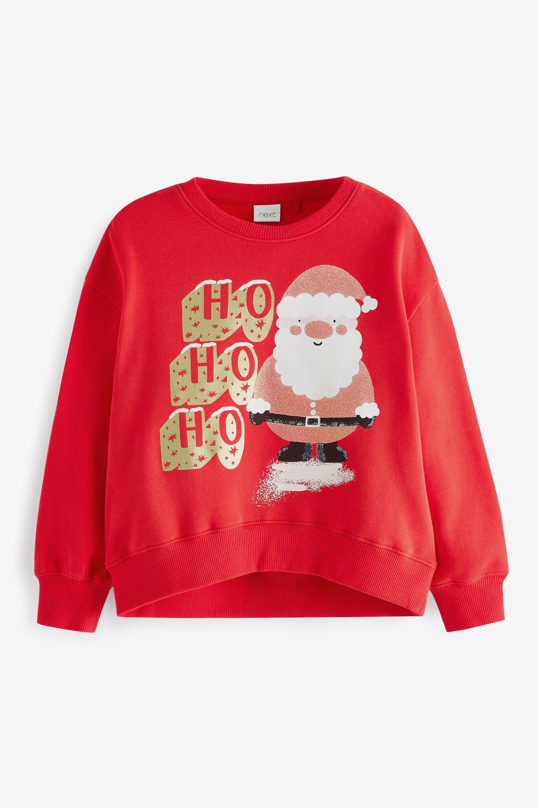 Next Sweatshirt Weihnachtspullover mit Rundhalsausschnitt SANTA RED (1-tlg)