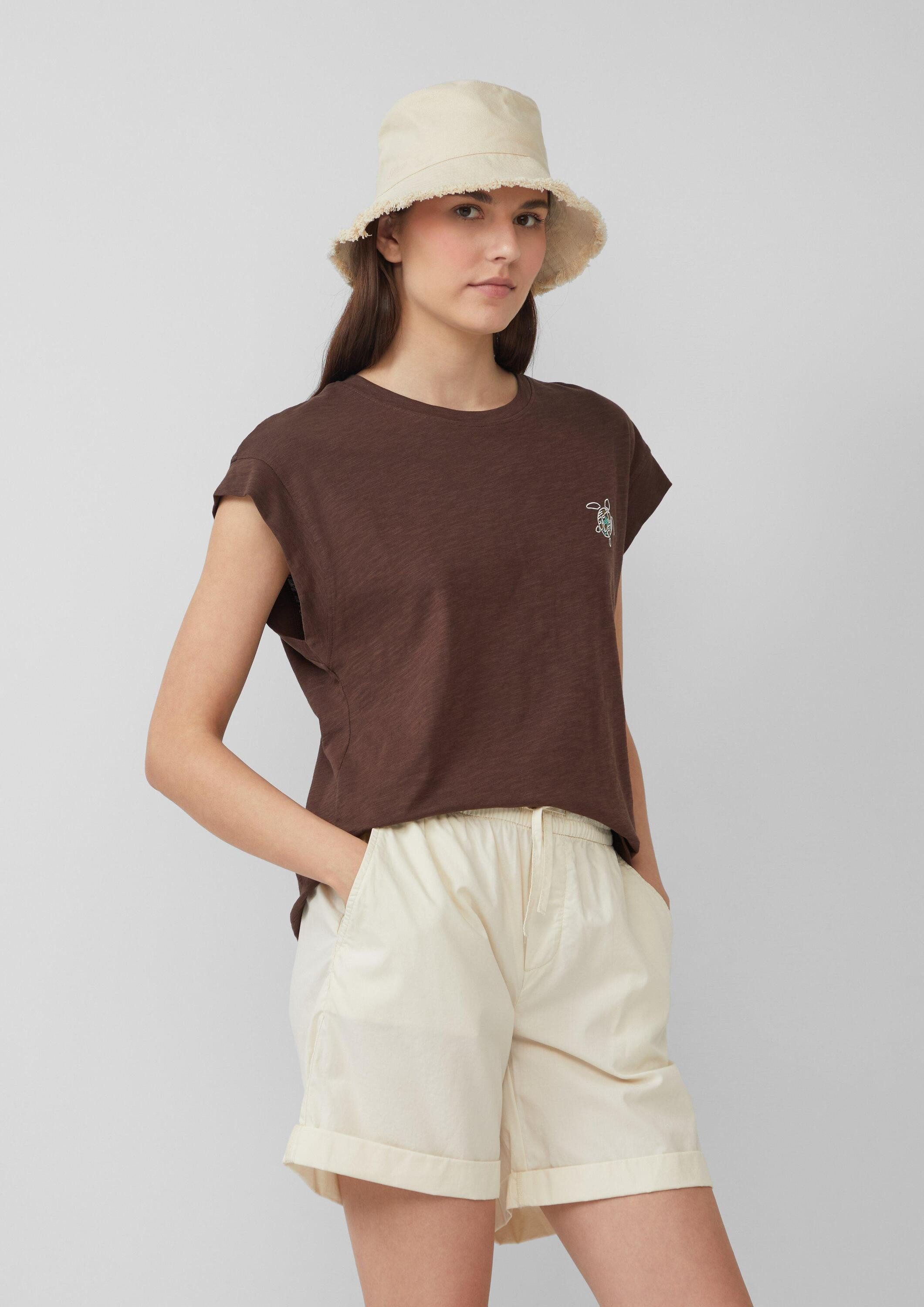 s.Oliver Filzhut Hut  Bucket-Hat aus Canvas mit Fransen
