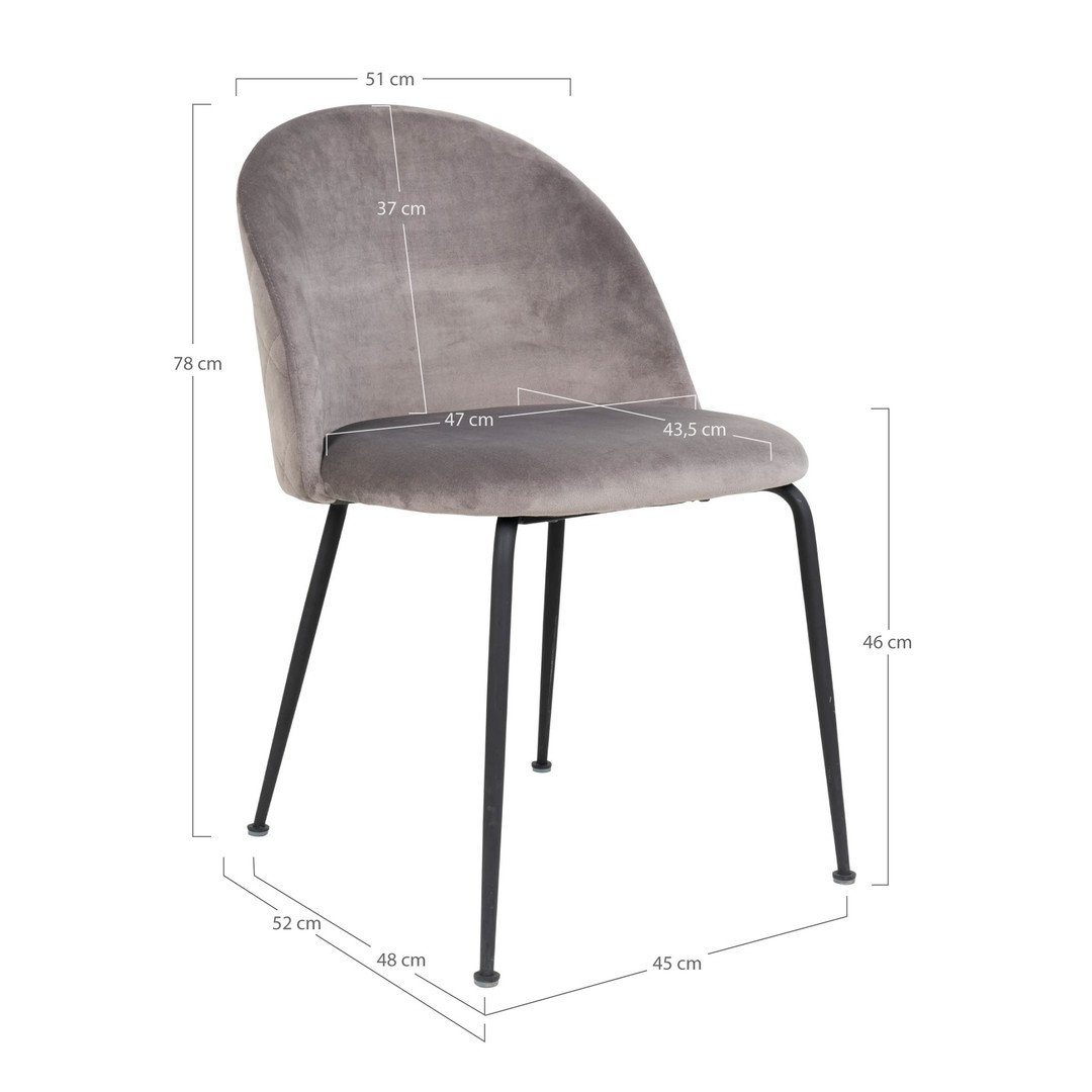Esszimmerstuhl Samt, House mit Geneve Dining aus Chair – B... Esszimmerstuhl Nordic grau schwarzen