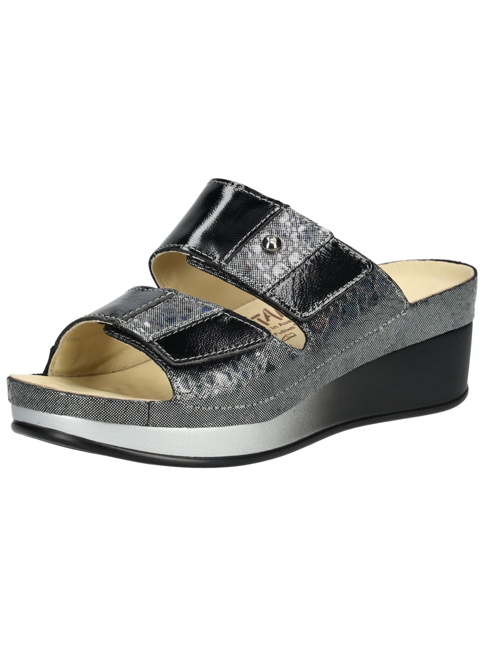 Vital Pantoletten Leder Pantolette, Verschluss: Klettverschluss