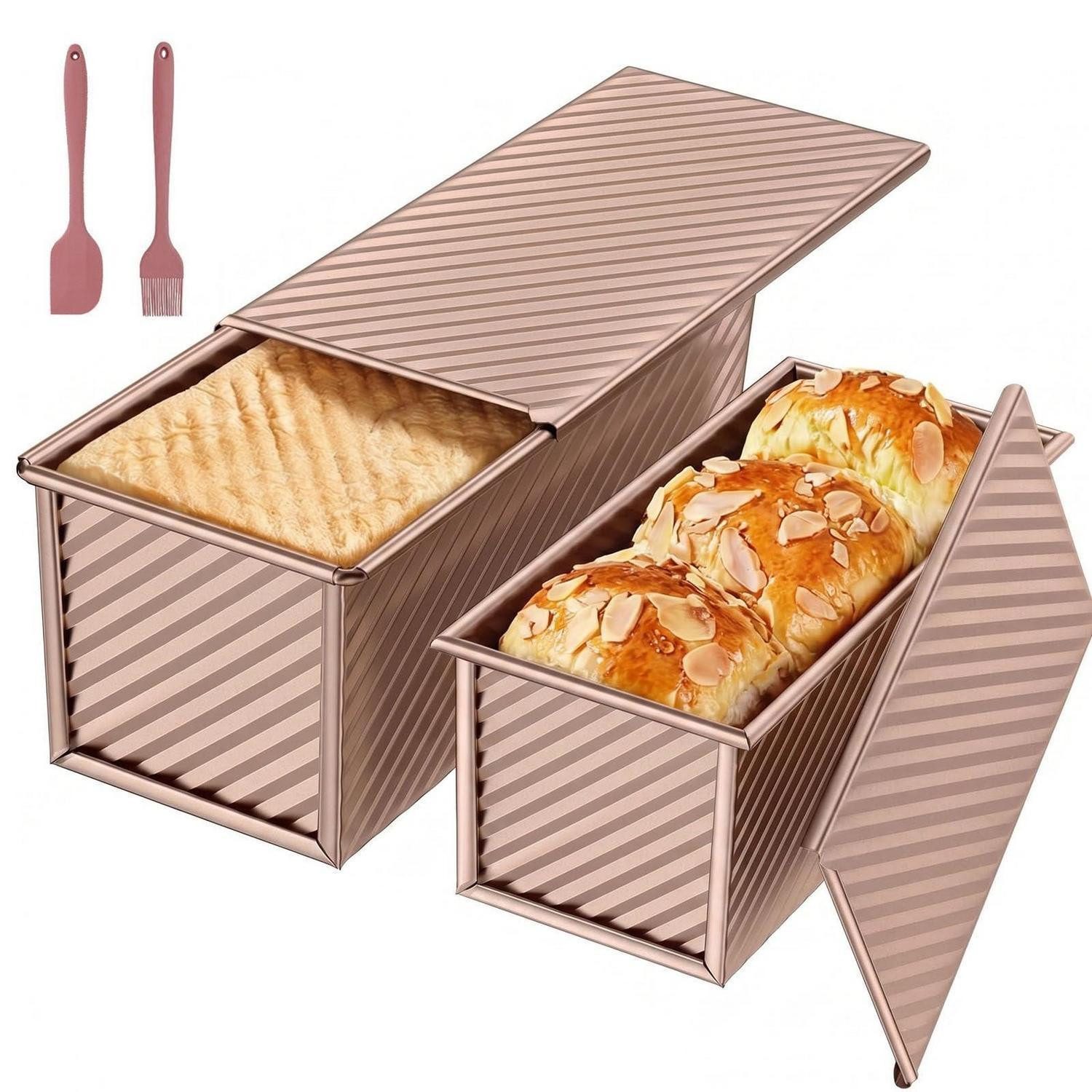 LuxusKollektion Kastenform Toast Brot Backform mit Deckel