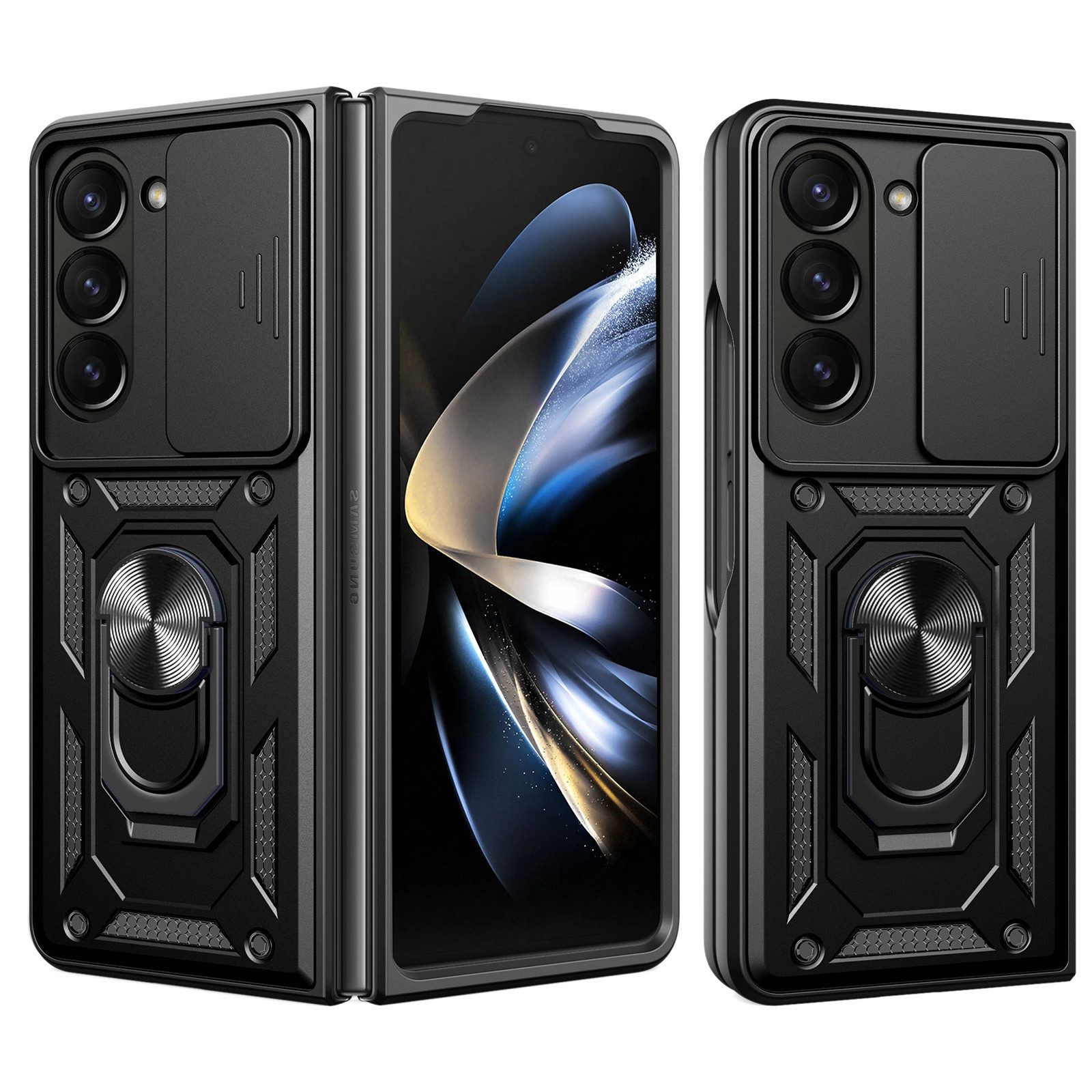 betterfon Handyhülle Outdoor Hülle für Samsung Galaxy Z Fold 6 mit Kameraschutz Ringhalter, Panzerhülle Stoßfeste Hybrid-Hülle mit Ringhalter Smartstand-Funktion