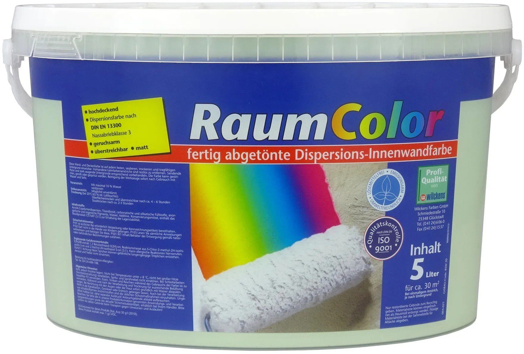 Wilckens Farben Wand- und Deckenfarbe RaumColor Pastellgrün matt