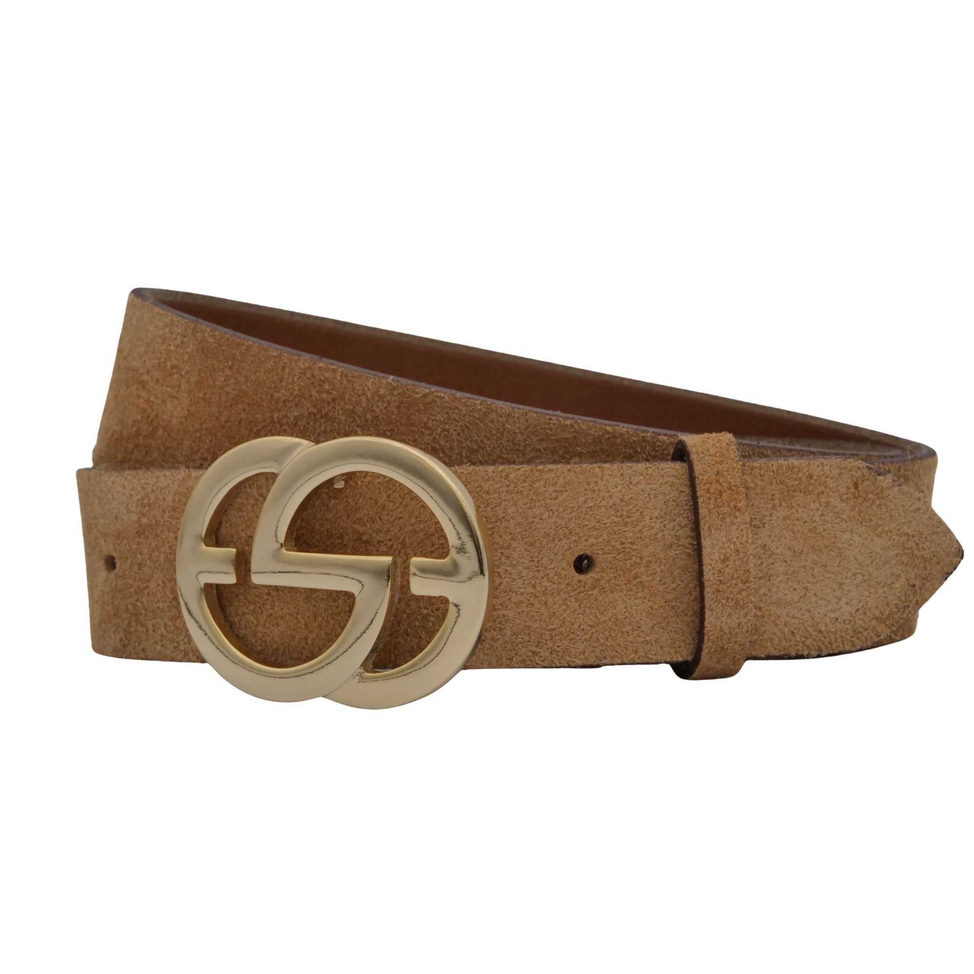 AnnaMatoni Ledergürtel AnnaMatoni Damen Ledergürtel in hochwertigem Velour Leder 4cm