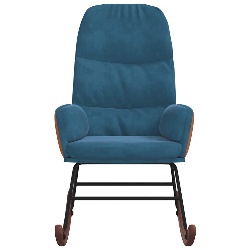 vidaXL Schaukelstuhl Schaukelstuhl Blau Samt (1 günstig online kaufen
