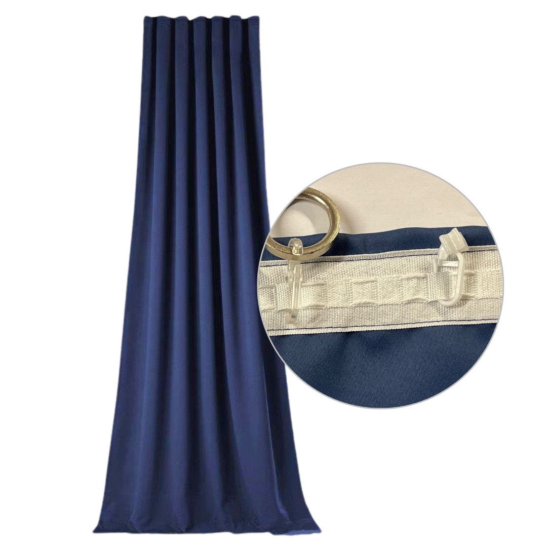 novumfix Verdunkelungsvorhang Sunout/58 dunkelblau Thermovorhang XXL Kräuse günstig online kaufen