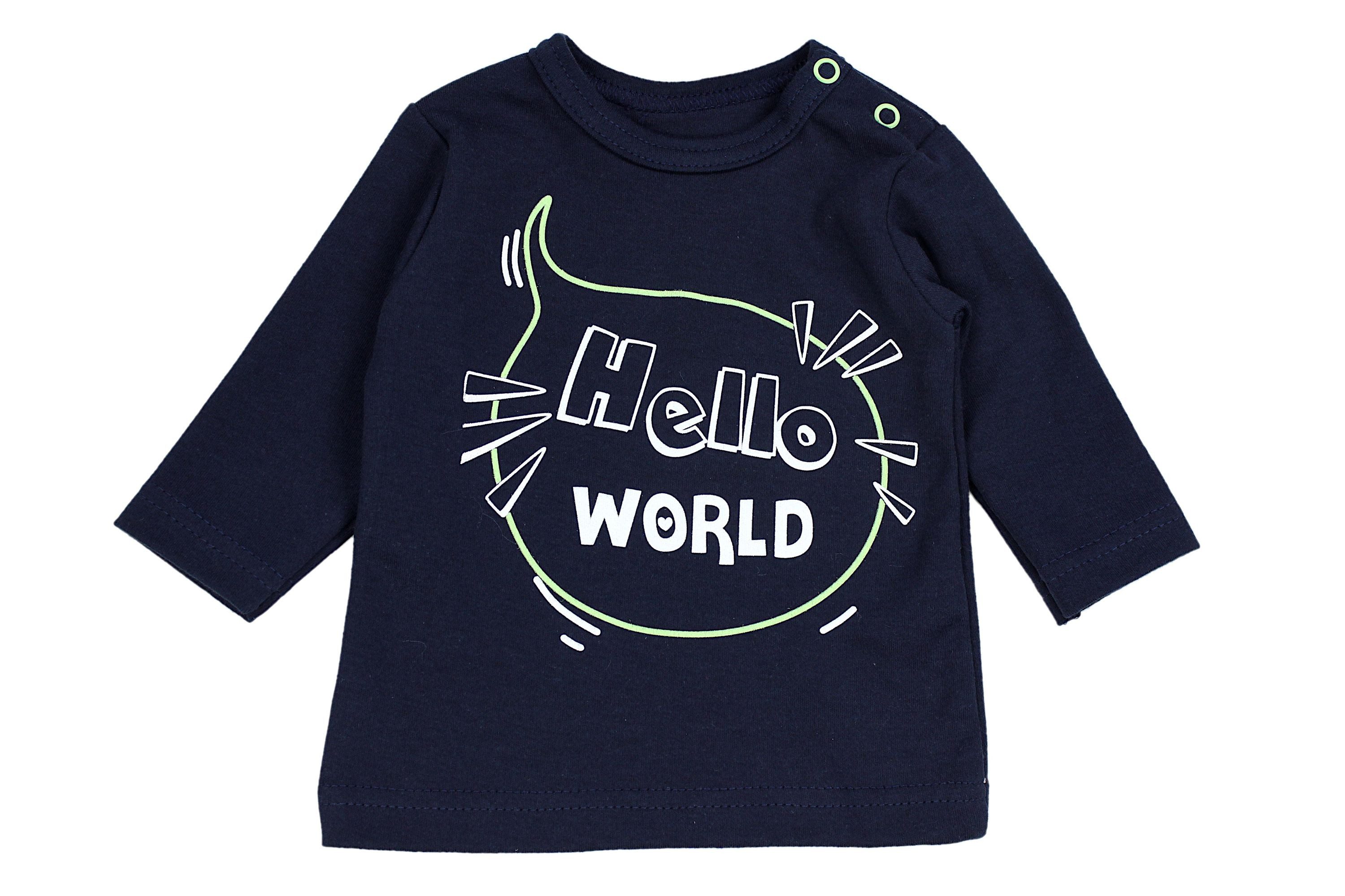 TupTam Rundhalsshirt TupTam Unisex Baby Langarmshirt mit Spruch Aufdruck 3er Set