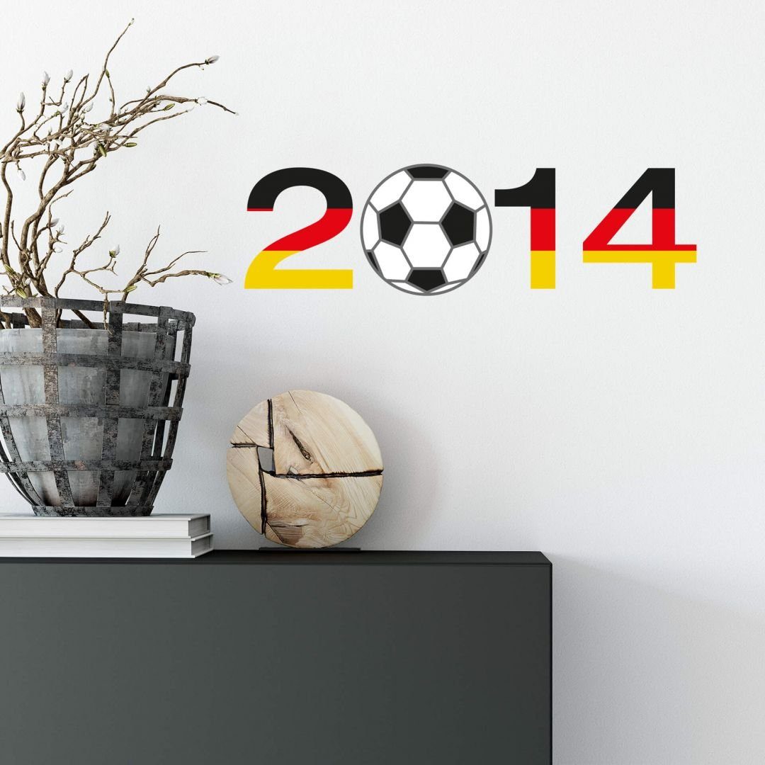 K&L Wall Art Wandtattoo Fußball Wandsticker Junge Mädchen Klebebilder Wohnzimmer modern, selbstklebende Wandsticker für Jungenzimmer, hergestellt in Berlin