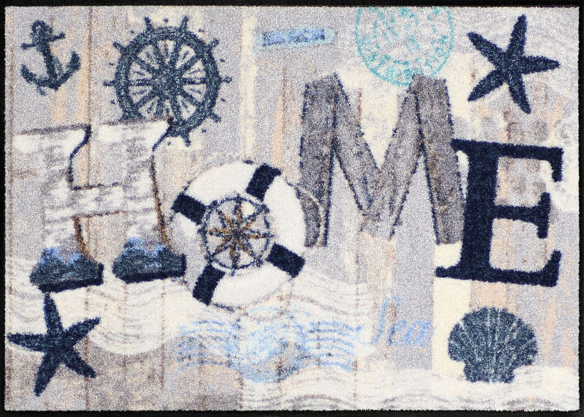 Salonloewe Fußmatte Fußmatte "Home Maritim", eckig, Höhe: 7 mm, Motiv günstig online kaufen