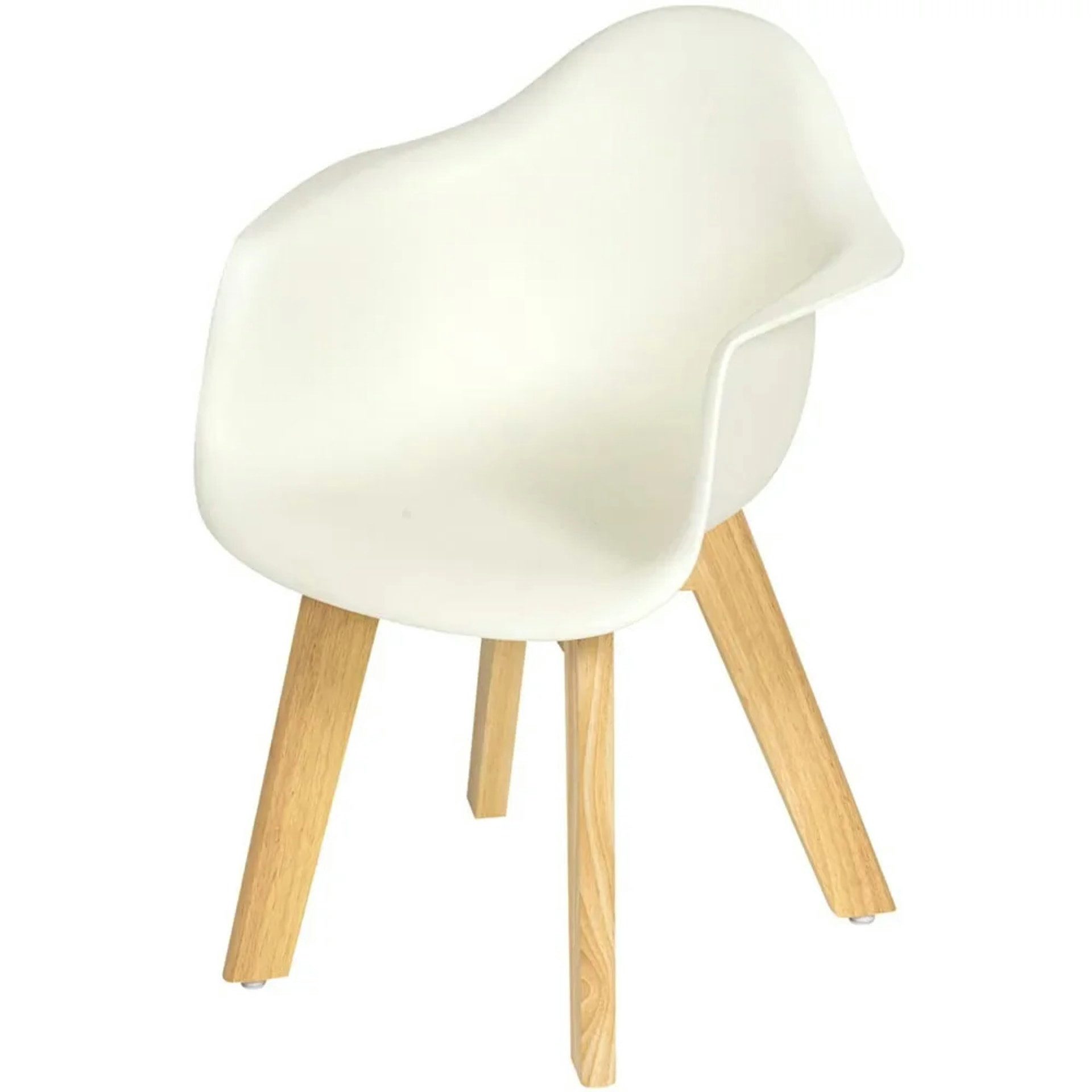 QU-AX Schalenstuhl Kinder Schalenstuhl 2 er Set weiss (Set, 2 St)