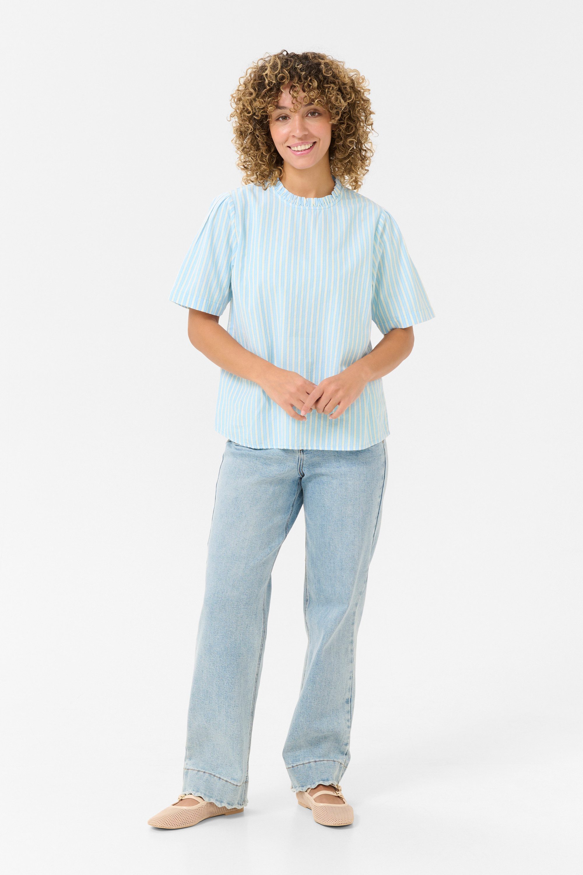 Kurzarmbluse Kurzarm-Bluse CRNadela