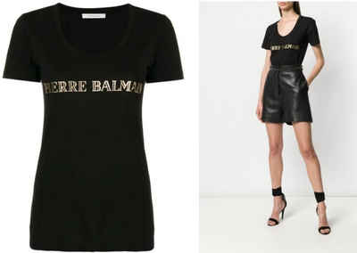 Balmain T-Shirt PIERRE BALMAIN ICONIC CULT ROCK LOGOSHIRT LOGO SHIRT TSHIRT TOP BLUSE