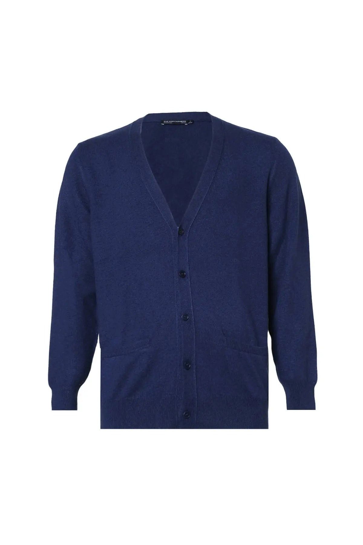 Silk and Cashmere Strickjacke Herren-Cardigan aus 100 % Kaschmir, V-Ausschnitt, weich, warm, S-2XL