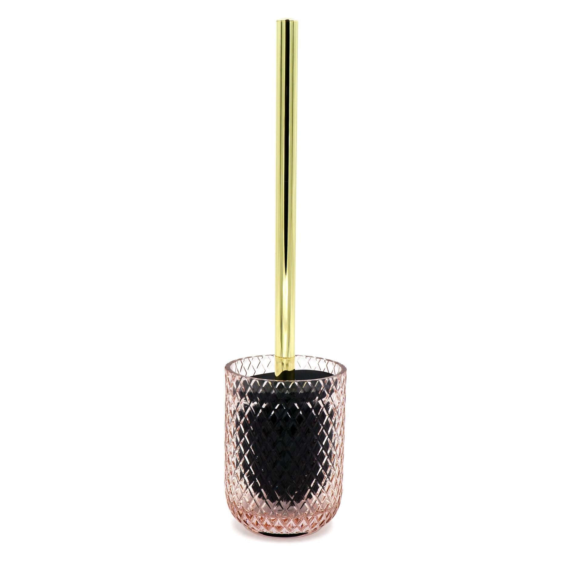 Badaccessoire-Set WC-Bürste Jade Transparent-rosa