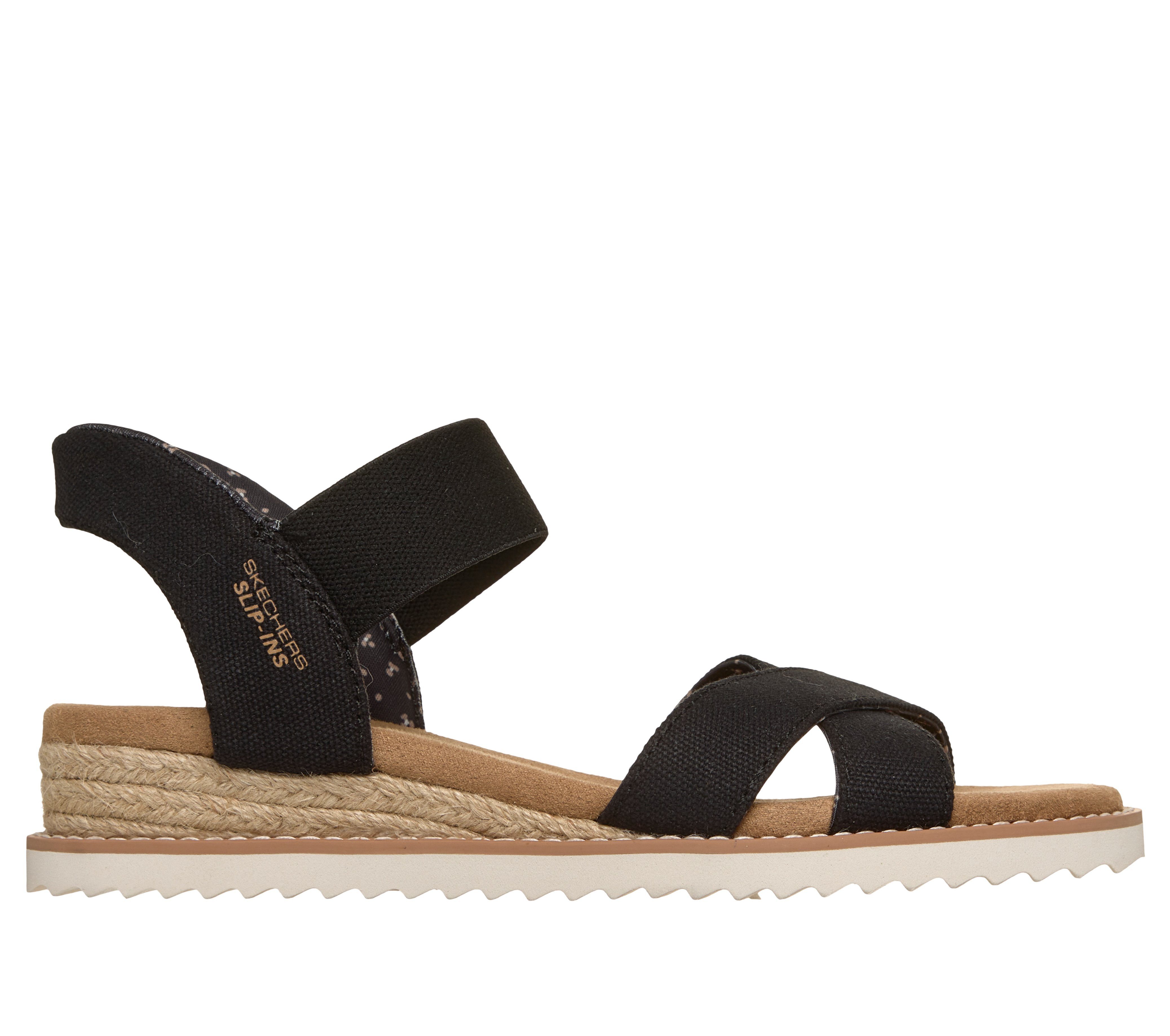 Skechers DESERT KISS-GOLDEN LILY Sandale Sommerschuh, Urlaubsschuh, Sandalette mit Memory Foam