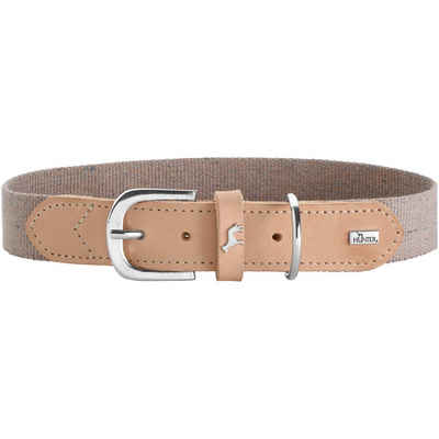 Hunter Tierbedarf Hunde-Halsband Trino, Leder/Baumwollgurt