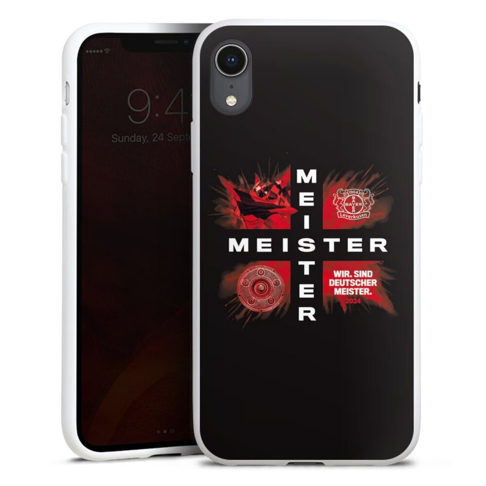 DeinDesign Handyhülle Bayer 04 Leverkusen Meister Offizielles Lizenzprodukt, Apple iPhone Xr Silikon Hülle Bumper Case Handy Schutzhülle