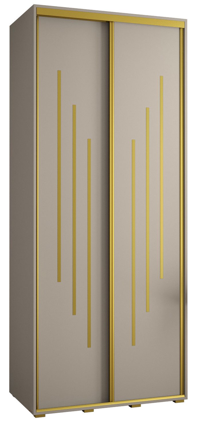 ABIKS MÖBEL Schwebetürenschrank Dakota 8 Schlafzimmerschrank mit Kleiderstange und Regalen