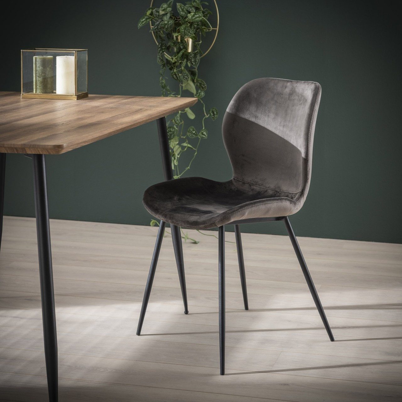 Vintagehaus Esszimmerstuhl Retro Esszimmerstuhl Velvet Samt günstig online kaufen
