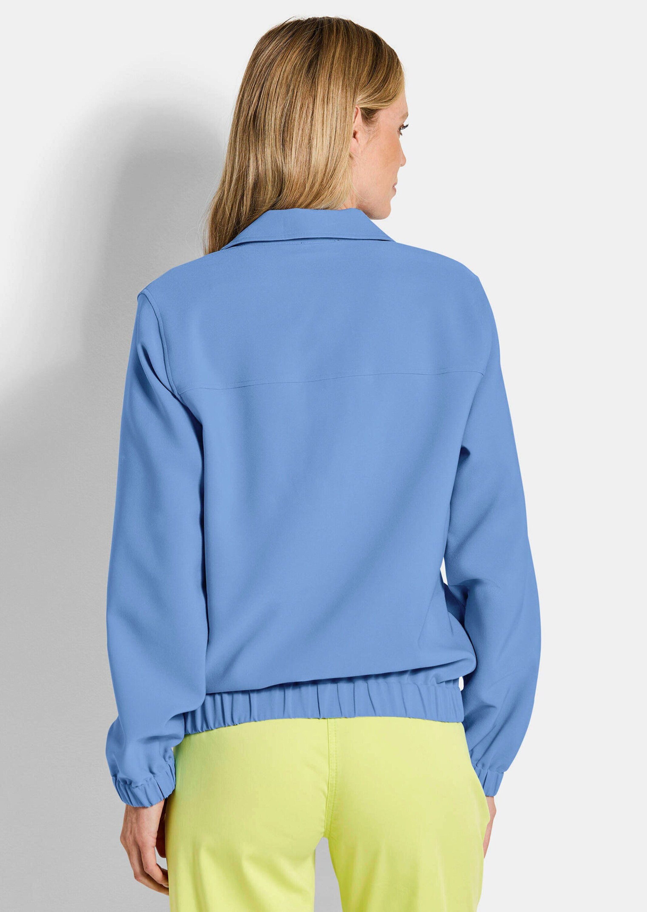 GOLDNER Outdoorjacke Sommerjacke mit Hemdkragen Freizeitjacke mit Knopfleiste, Gummibündchen, Taschen und Langarm