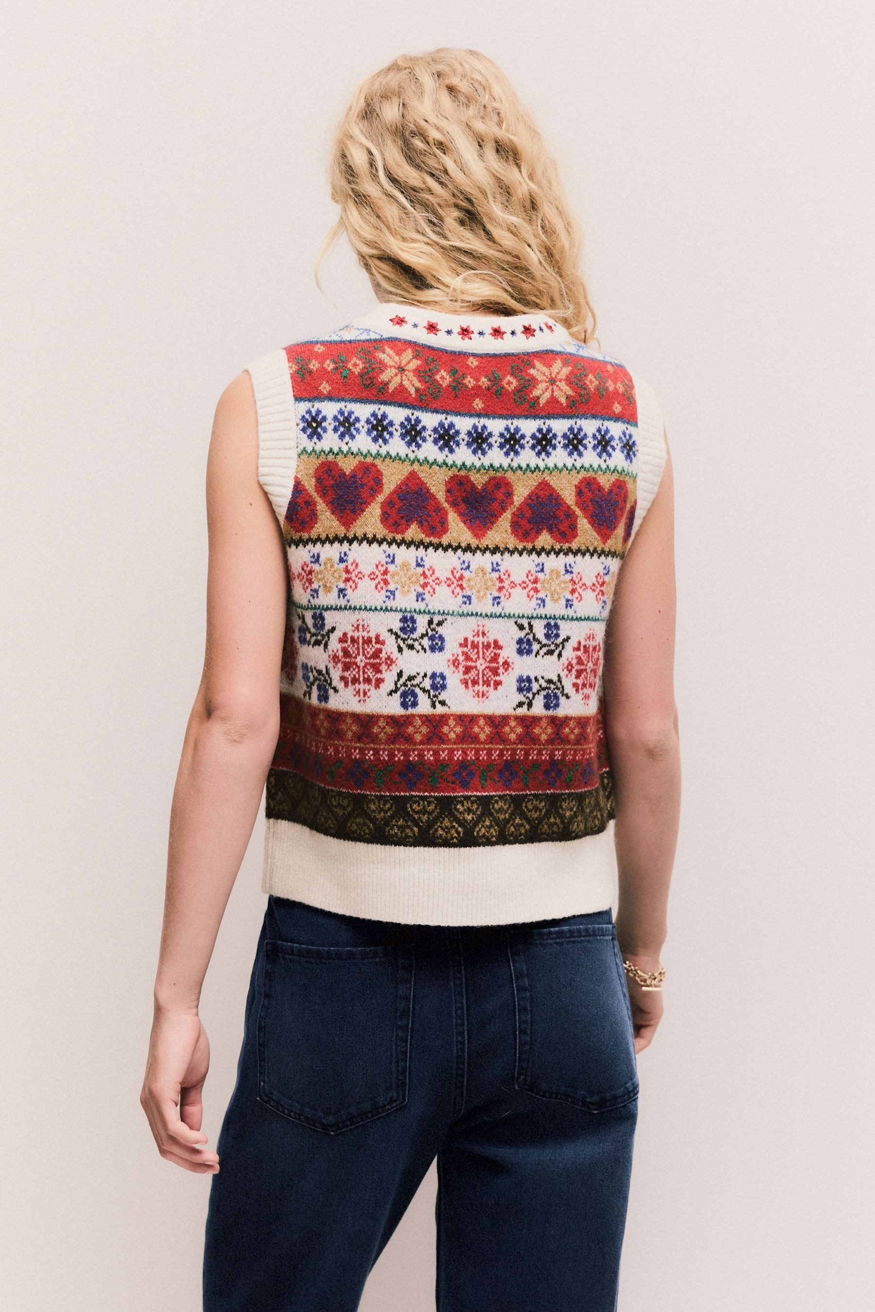 Next Pullunder Gemustertes Rundhals-Tanktop aus Strick (1-tlg) günstig online kaufen