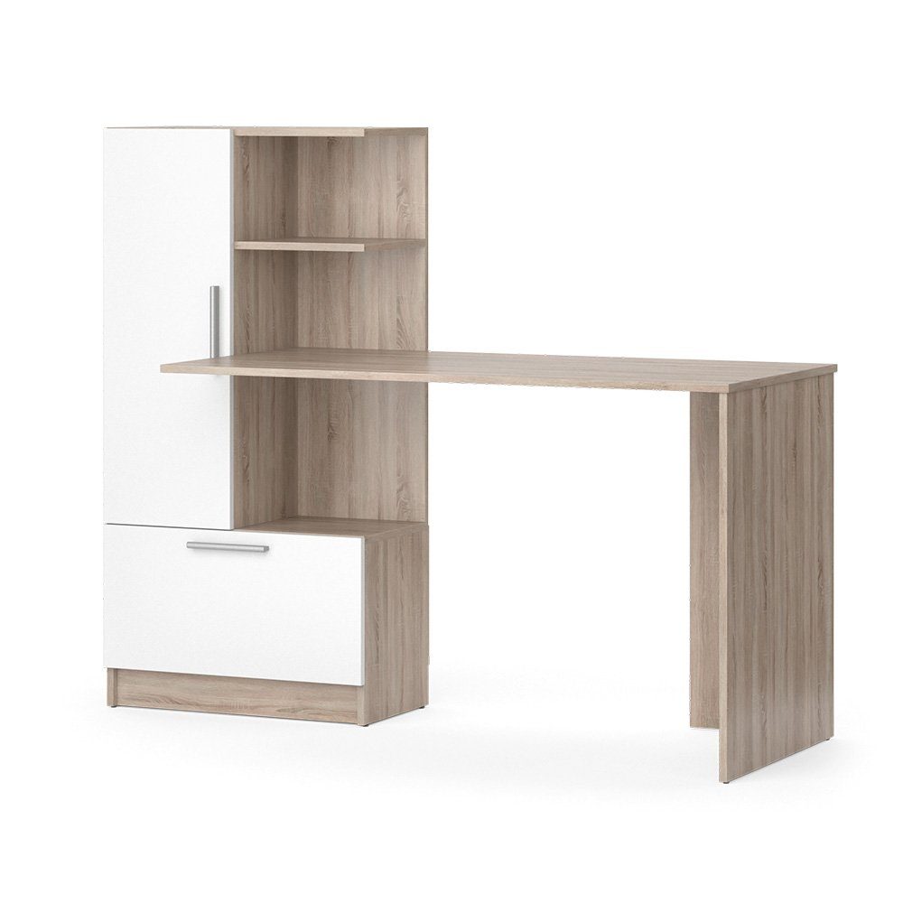 Vicco Schreibtisch Tomy, Sonoma/Weiß, 150 x günstig online kaufen